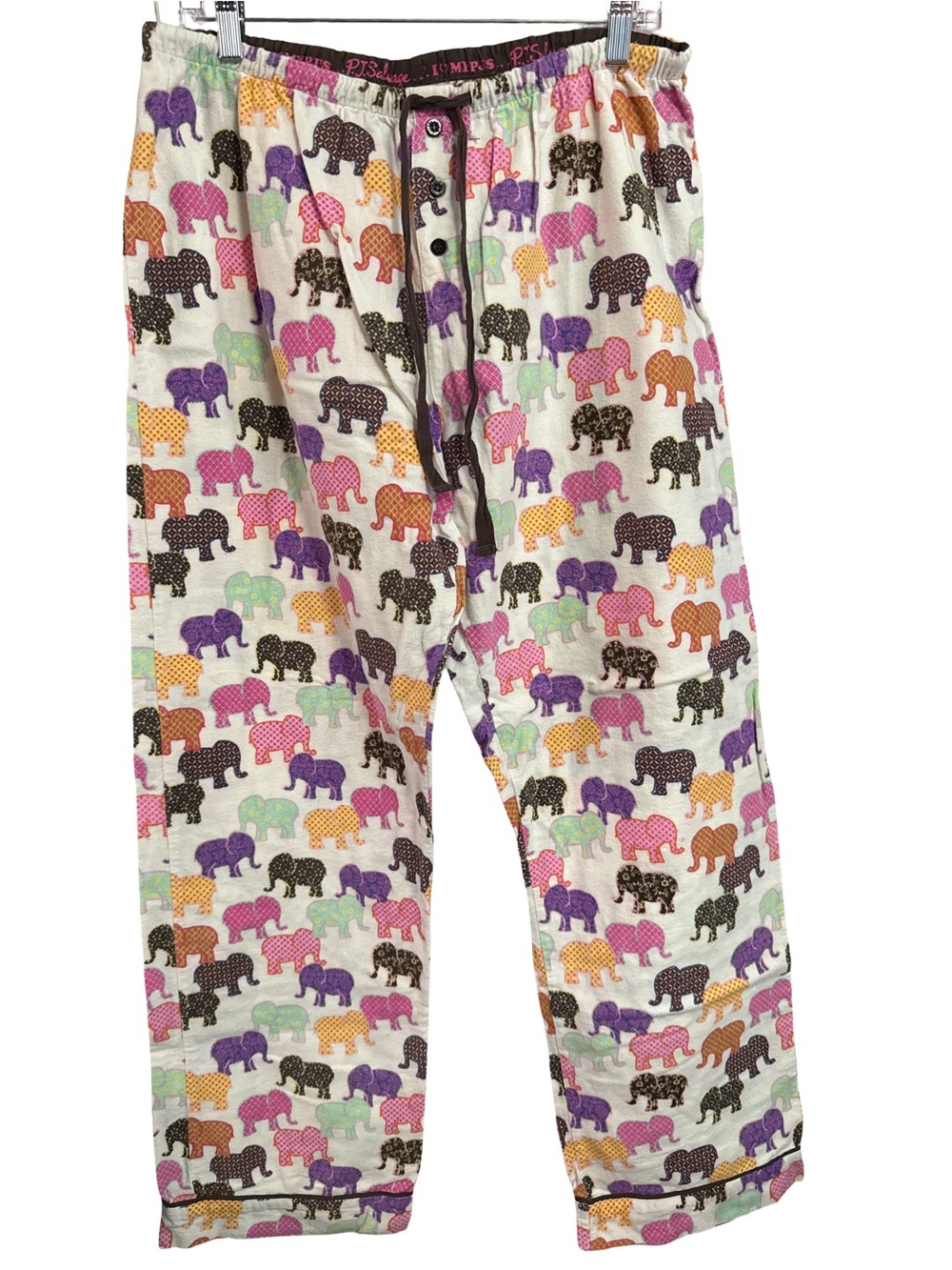 Elephant Print Pajama Pants - Multicolor